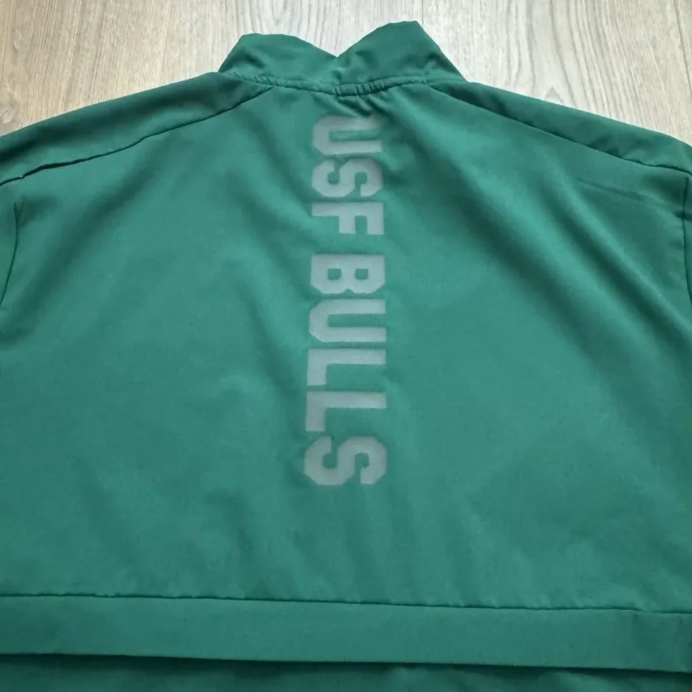 USF South Florida Bulls Adidas S Coach Team Issued Sideline Pullover Zip Shirt